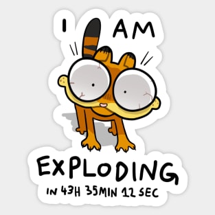 i am exploding (garfield) Sticker